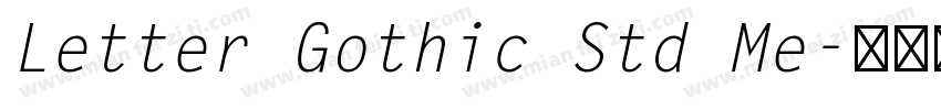 Letter Gothic Std Me字体转换
